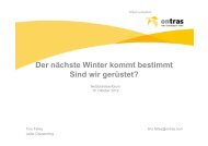 Der nächste Winter kommt bestimmt Sind wir gerüstet? - Ontras