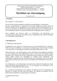 Merkblatt zur Glasreinigung - Dodel Metallbau GmbH