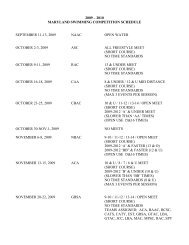 Printable Schedule - Maryland Swimming