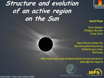 Structure and evolution of an active region on the - prace