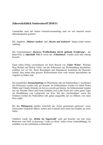 Jahresbericht Seniorentreff 2010/2011 - Fg-schuepfheim.ch