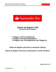DiseÃ±o de Registro FUR - Banco Santander RÃ­o