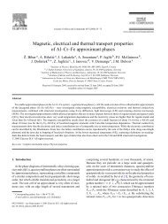 Magnetic, electrical and thermal transport properties of Al–Cr–Fe ...