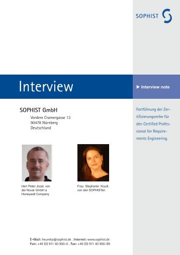 Interview mit Herrn Joost - SOPHIST