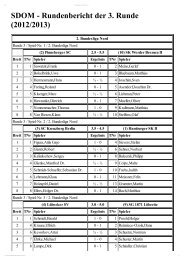 Rundenbericht - HSG Uni Rostock - Schach