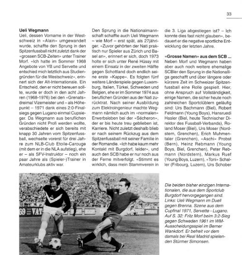 JubilÃ¤umsschrift 100 Jahre SC Burgdorf 1898-1998 - Sportclub ...