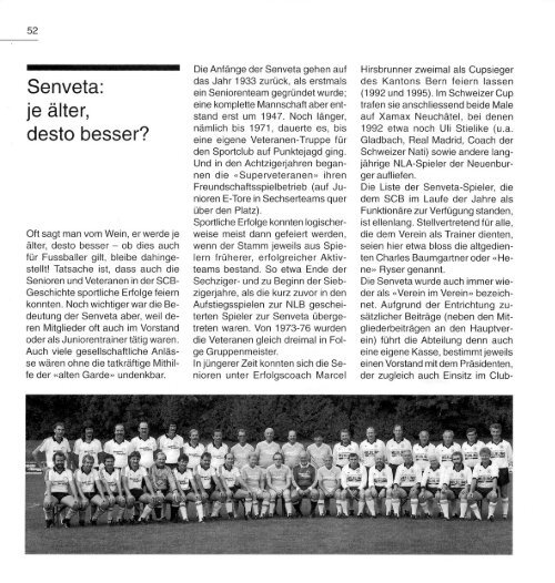 JubilÃ¤umsschrift 100 Jahre SC Burgdorf 1898-1998 - Sportclub ...