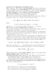 Lecture 10: 4.2: Maximum and minimum values. Def. A function f ...