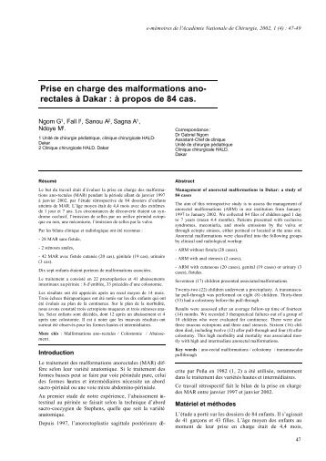 E-MÃ©moires de l'ANC, 2003, vol. 2 - AcadÃ©mie Nationale de Chirurgie