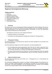 Reglement SchulergÃ¤nzende Betreuung - Schule Volketswil