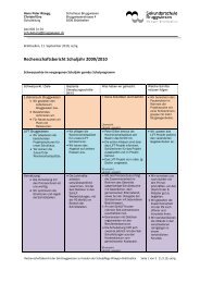 Rechenschaftsbericht SJ 09/10 - Sekundarschule Bruggwiesen