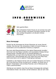 I n f o - O b e r w i s e n - Schule Oberwisen