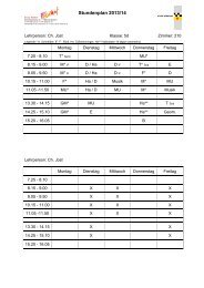 Stundenplan 2013/14 - Schule Volketswil