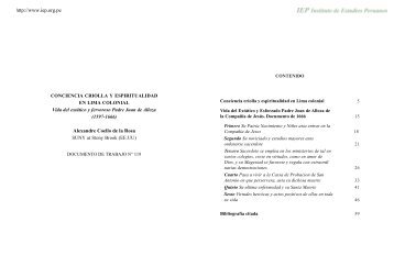 Conciencia criolla y espiritualidad en la Lima Colonial