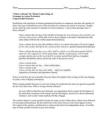 Printables Parallelism Worksheet parallel structure parallelism worksheet pdf lake mills area school district
