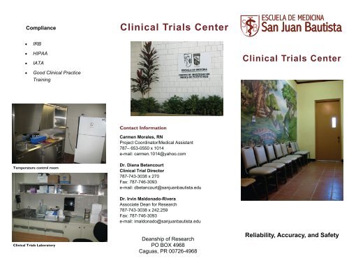 Clinical Trials Center - San Juan Bautista School of Medicine