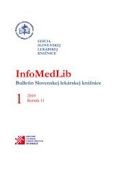 číslo 1/2010 - Slovenská Lekárska Knižnica