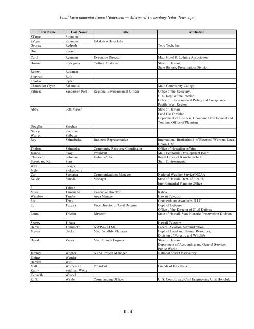 Section 10 - ATST - National Solar Observatory