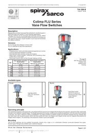 Colima FLU Series Vane Flow Switches - BMT Fluid Control ...