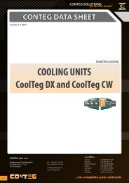 COOLING UNITS CoolTeg DX and CoolTeg CW - Conteg