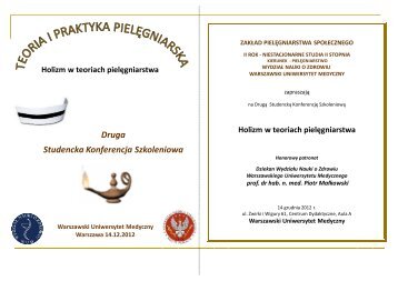 SzczegÃ³Åowy program PDF - Warszawski Uniwersytet Medyczny