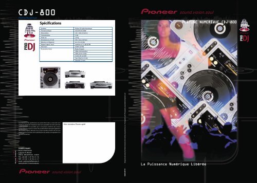 platine numerique cdj-800