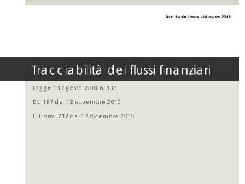Avv. Paolo LESSIO - AssICC
