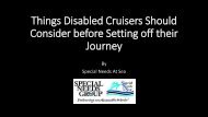 Things Disabled Cruisers Should Consider before Setting off their Journey