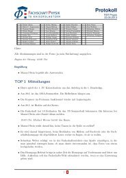 Protokoll - Fachschaft Physik