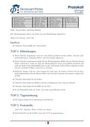 Protokoll - Fachschaft Physik