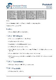 Protokoll - Fachschaft Physik