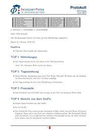 Protokoll - Fachschaft Physik