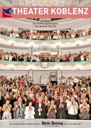 Im Fokus: Die ErÃ¶ffnungspremieren der Spielzeit ... - Theater Koblenz