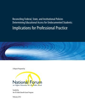 Implications for Professional Practice - The National Forum on ...