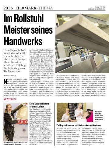 01 KLEINEZEITUNG GRAZ 20110212 Prod-Nr 114509 Seite 20 11 ...