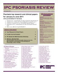 soriasis ouncil ipc psoriasis review - International Psoriasis Council