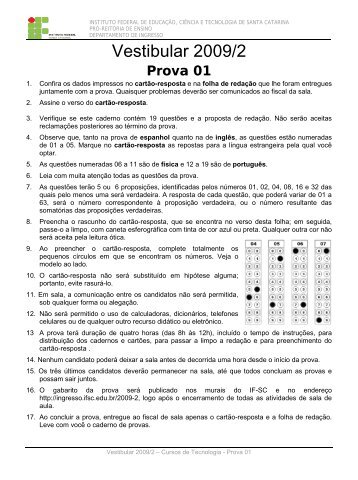 Vestibular 2009/2 - Diário Catarinense