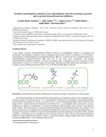 1 Synthesis and biological evaluation of new phenothiazine ...