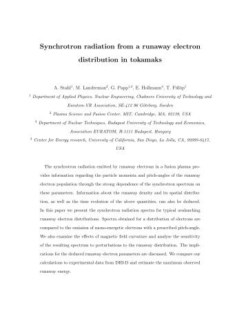 Synchrotron radiation from a runaway electron distribution in tokamaks