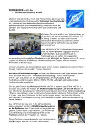 Pressemitteilung der MESSEN NORD GmbH zur Teilnahme an der RO-KA-TECH 2015 6.-8. Mai 2015 - Dichtheitsprüfsysteme- Druckprüftechnik- Inspektionskameras- Prüffahrzeugausbau