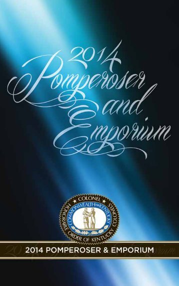 Emporium Catalog - Honorable Order of Kentucky Colonels