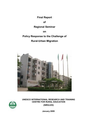 Final Report of Regional Seminar on Policy Response to ... - inruled