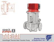 Speck TOE- MI Magnetic Drive Centrifugal Thermal Transfer Pumps