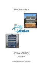 2013 Directory - Manitowoc County