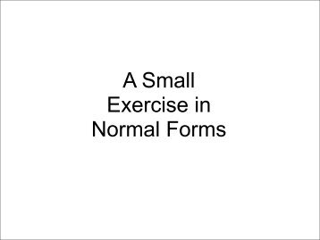 Normal Forms example