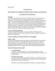 Departmental Constitution - Department of Fisheries, Wildlife and ...