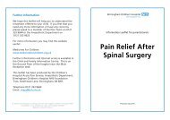 Pain Relief After Spinal Surgery.cdr - Birmingham Children's Hospital