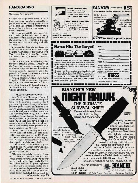 American Handgunner Jul/Aug 1981 - Jeffersonian