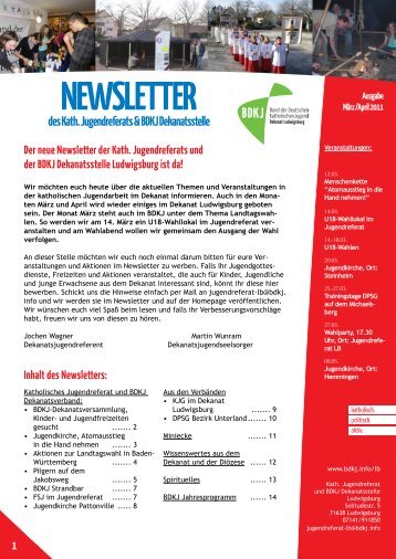 NEWSLETTER - Katholisches Jugendreferat