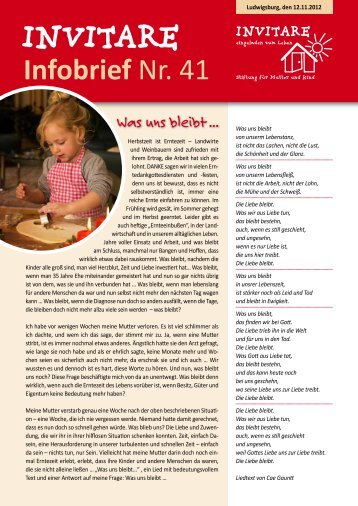 Infobrief Nr. 41 - INVITARE